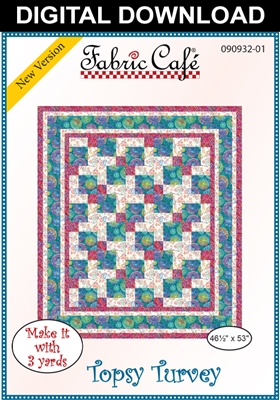 Topsy Turvey Downloadable 3 Yard Quilt Pattern