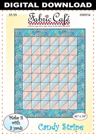 Candy Stripe Downloadable 3 Yard Quilt Pattern