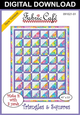 Triangles & Squares Downloadable 3 Yard Quilt Pattern