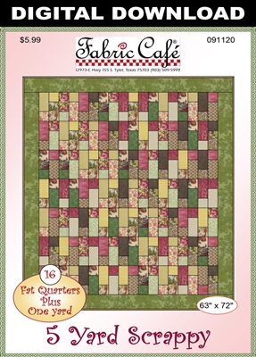 5-Yard Scrappy Downloadable Quilt Pattern