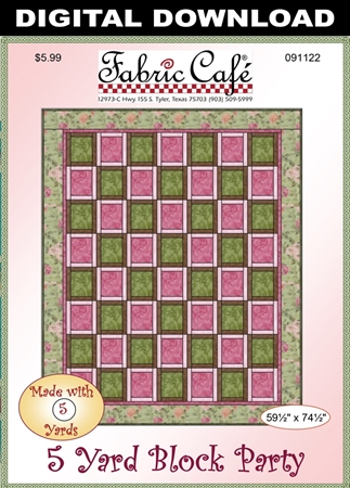 5 Yard Block Party - Downloadable Quilt Pattern