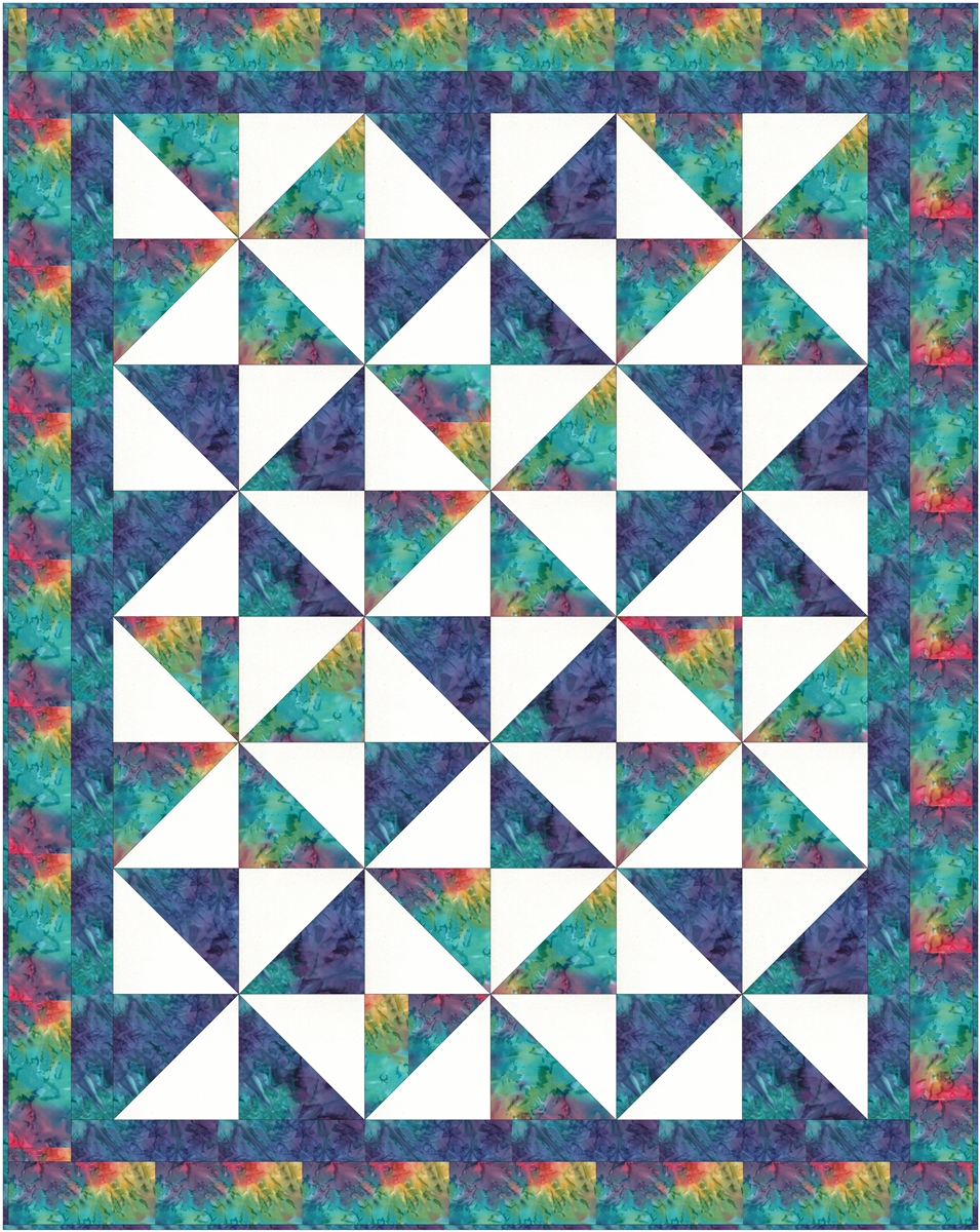 3-yard Quilt Pattern: IT'S A BREEZE by Fabric Café. Make an Easy 3