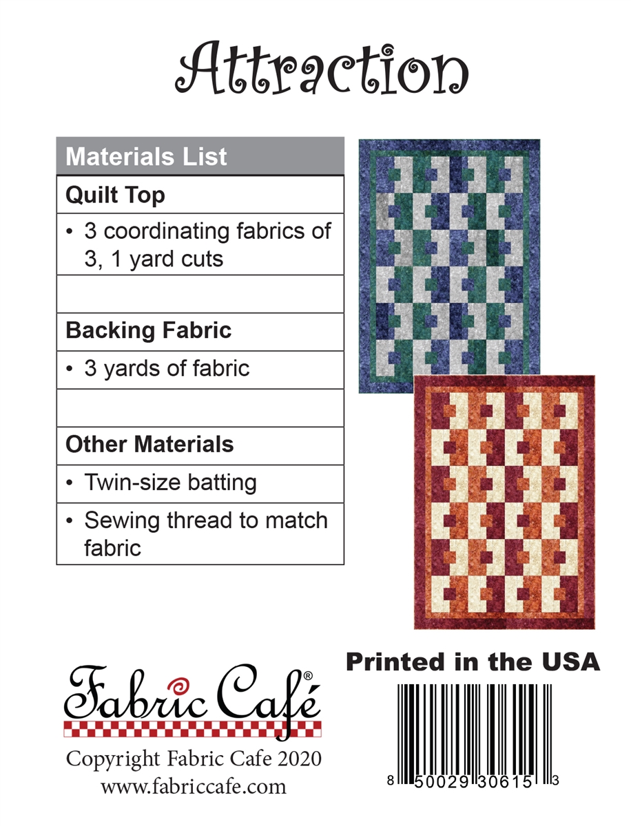 City Lights 3 Yard Quilt Pattern FC 092129 Fabric Café #11021