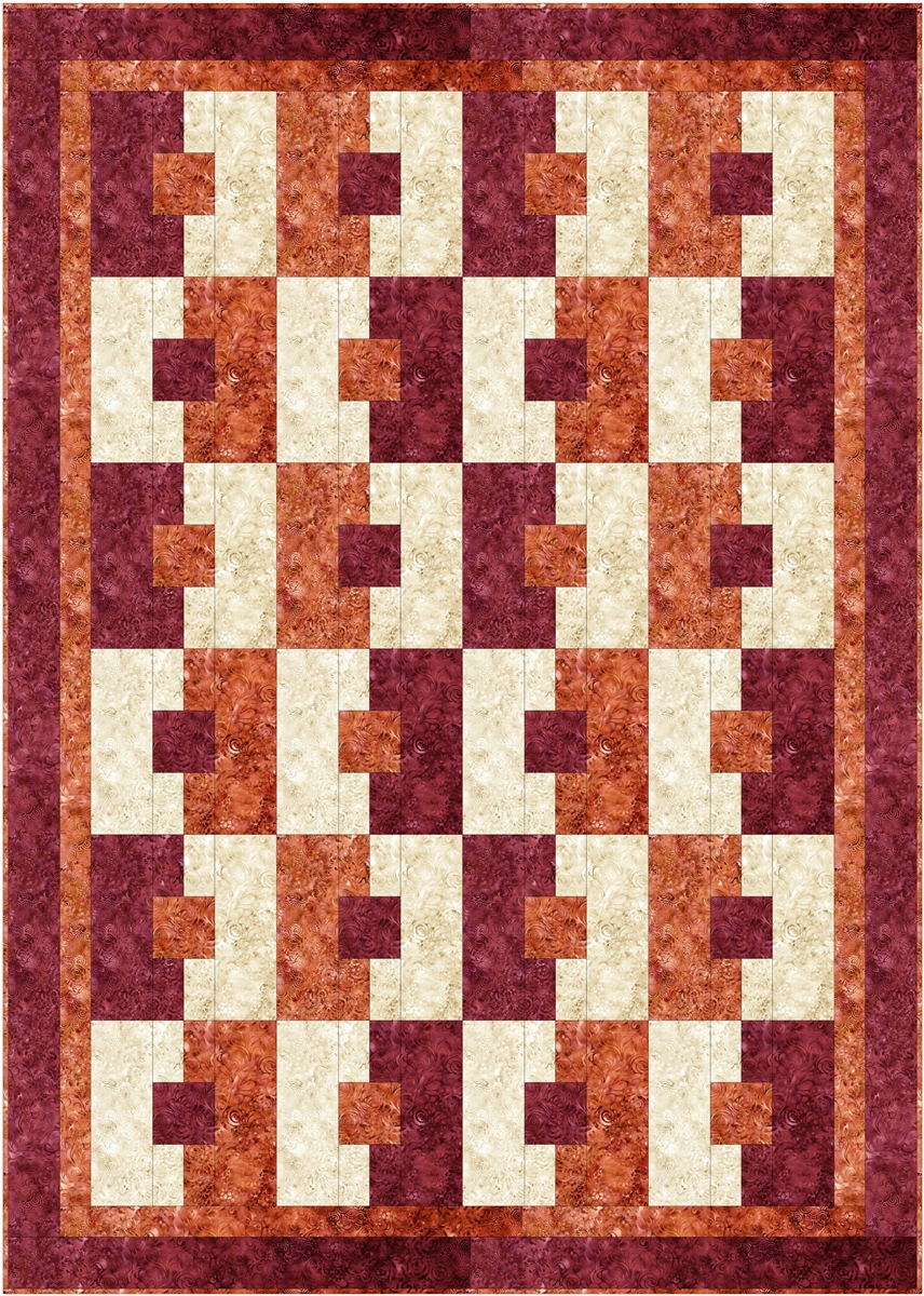 Checker Fabric Cafe's Attraction Quilt Pattern