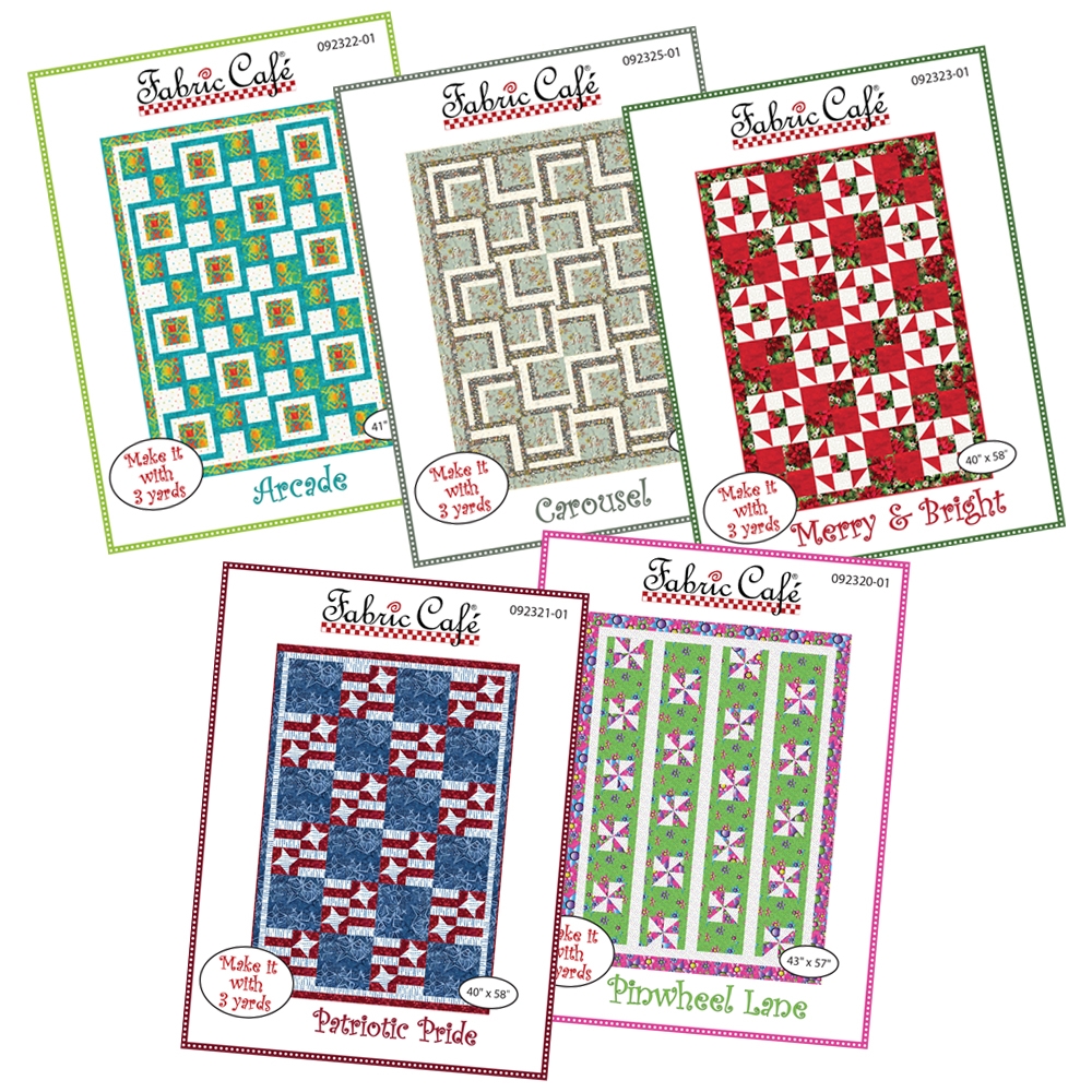 3-Yard Quilt Pattern Bundle - 5 NEW Patterns