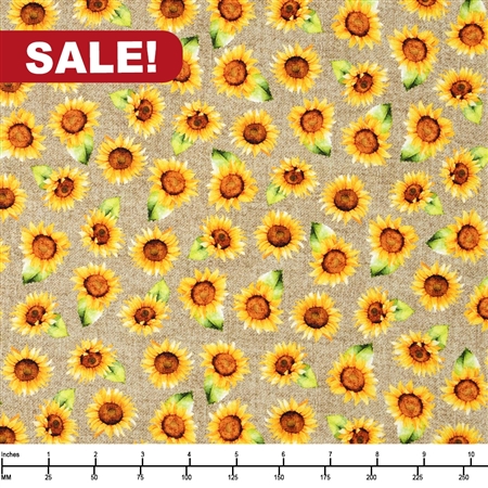 P&B-Textiles-Sunflower-Field-SFIE-04789-NE - By The Yard