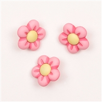 Pink Flowers Button