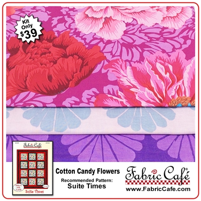 Cotton Candy Flowers - 3 Yard Quilt Kit