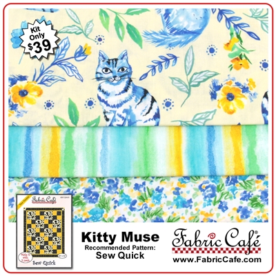 Kitty Muse - 3 Yard Quilt Kit