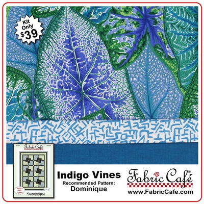 Indigo Vines - 3 Yard Quilt Kit