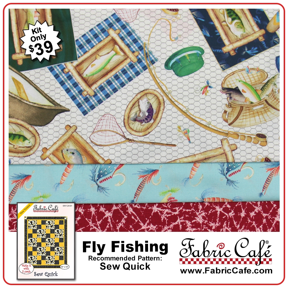 Fly Fishing 3 Yard Quilt Kit - Last Chance!