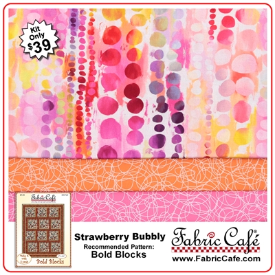 Strawberry Bubbly - 3 Yard Quilt Kit