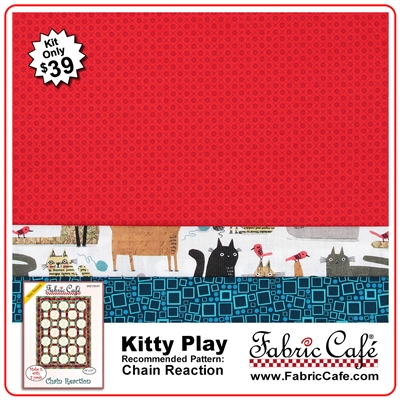 Kitty Play - 3 Yard Quilt Kit