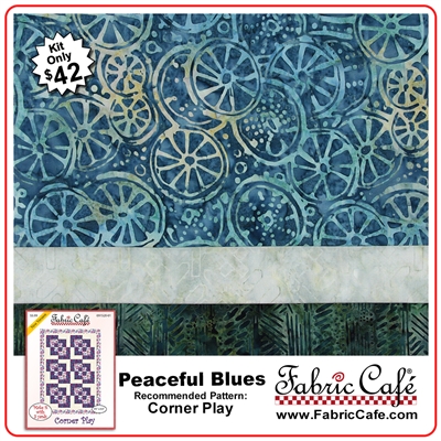 Peaceful Blues - 3 Yard Quilt Kit
