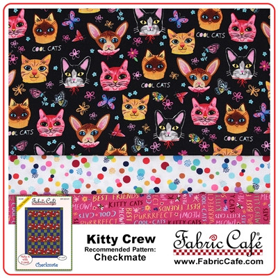 Kitty Crew - 3 Yard Quilt Kit