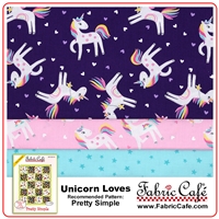 Unicorn Loves - 3 Yard Quilt Kit