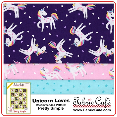 Unicorn Loves - 3 Yard Quilt Kit