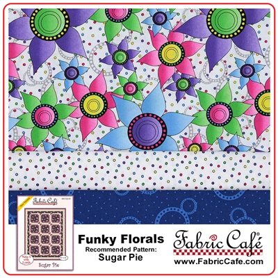 Funky Florals - 3-Yard Quilt Kit