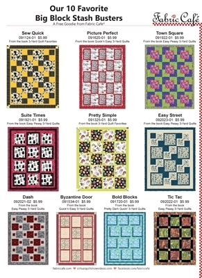3 Yard Quilts - One Block - Fabric Cafe - 032343 - 897086000891