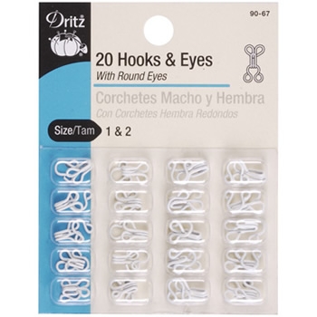 Dritz Hooks & Eyes - Size 1 & 2
